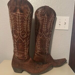 Old Gringo Distressed Brown Embroidered Boots